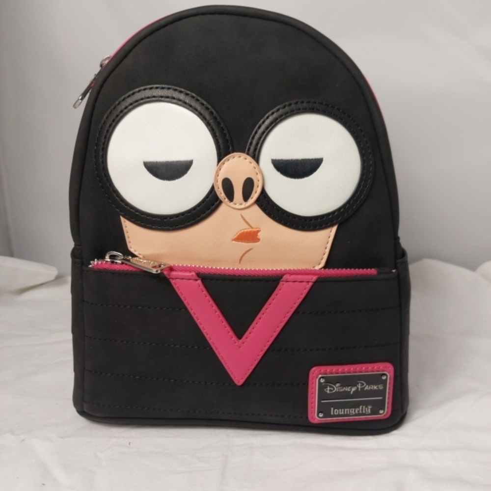 Loungefly Black and Pink Character Backpack